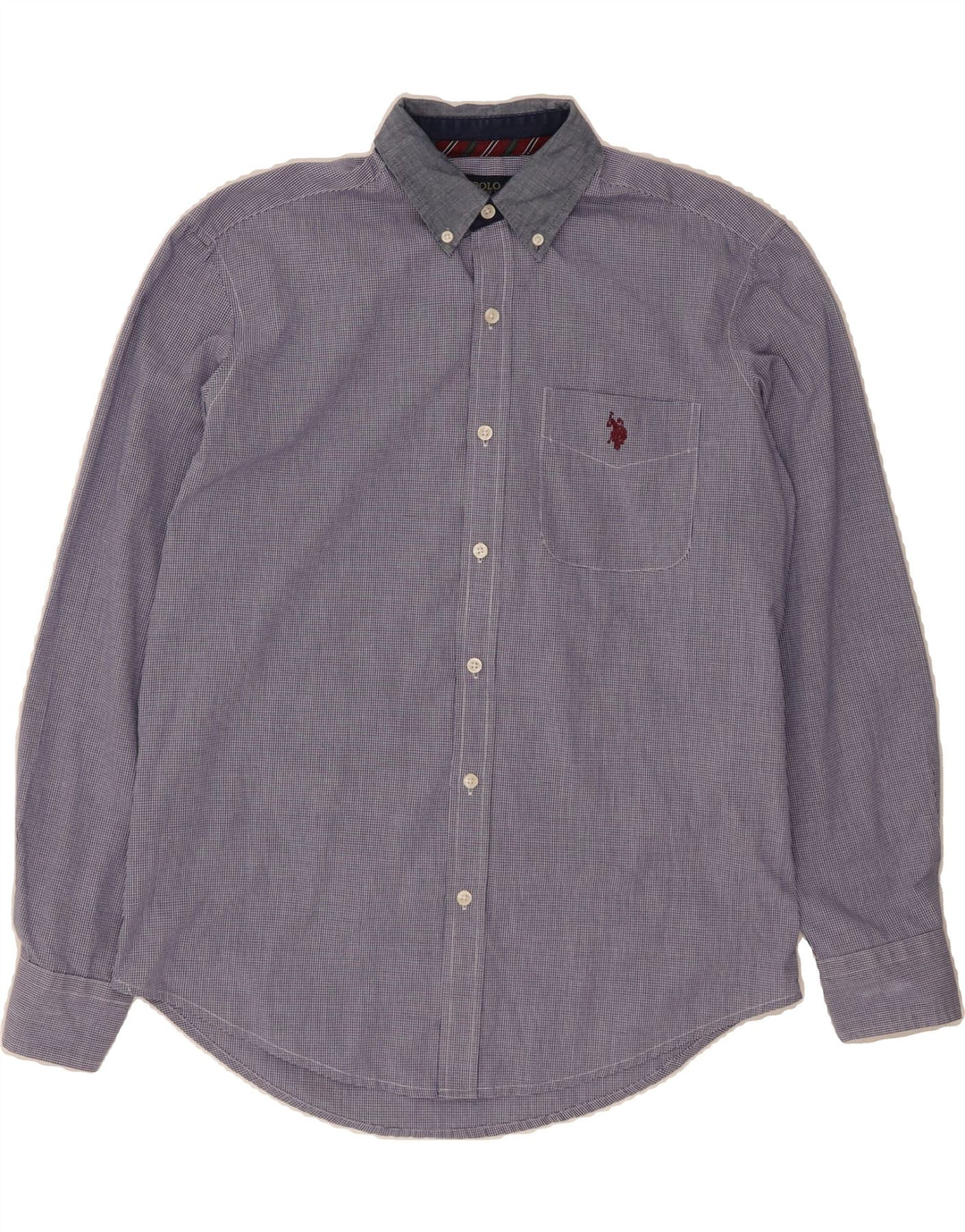 U.S. POLO ASSN. Mens Shirt Medium Blue Gingham Cotton Vintage U.S. Polo Assn. and Second-Hand U.S. Polo Assn. from Messina Hembry 