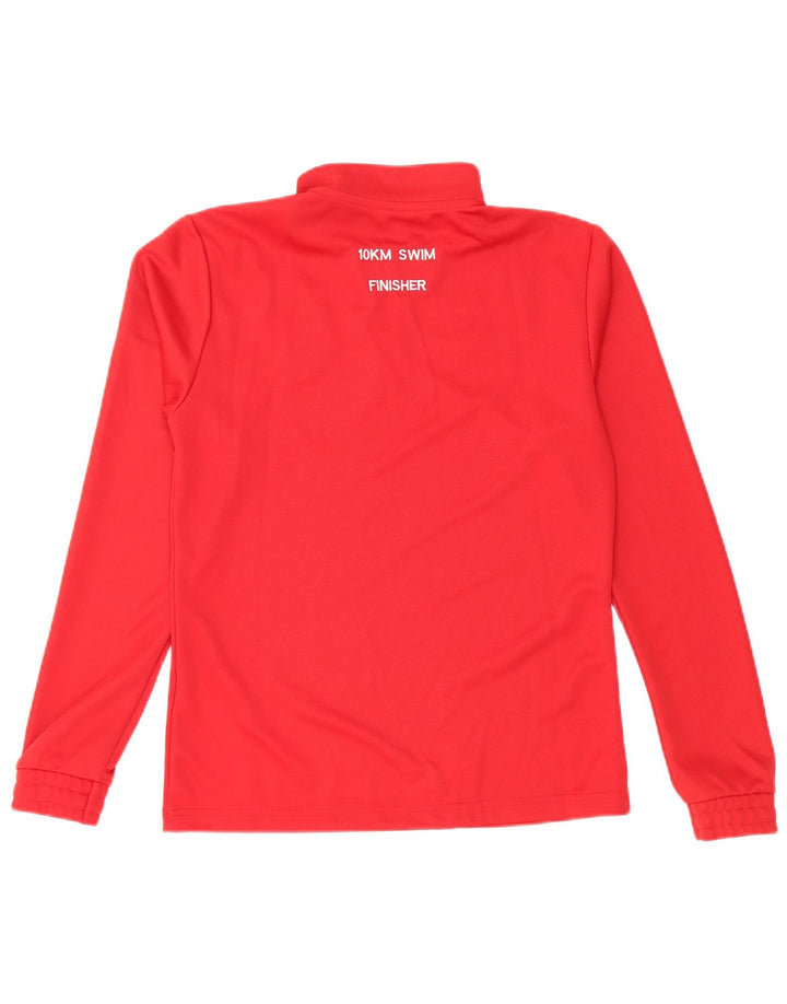 Top da tuta ADIDAS Aeroready Graphic Pullover da donna UK 12/14 Rosso medio