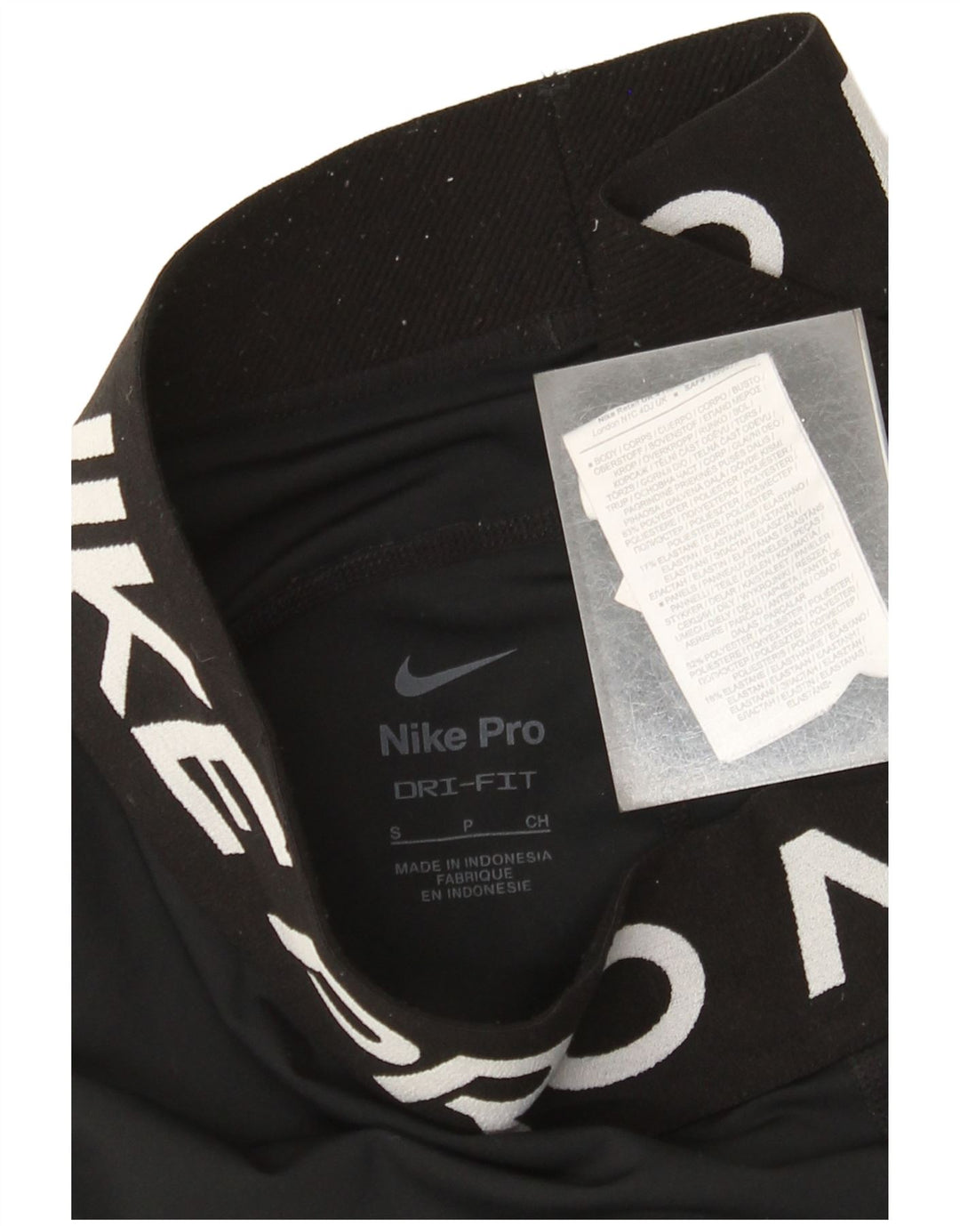 Leggings grafici Nike da donna Dri Fit UK 8 piccoli poliestere nero