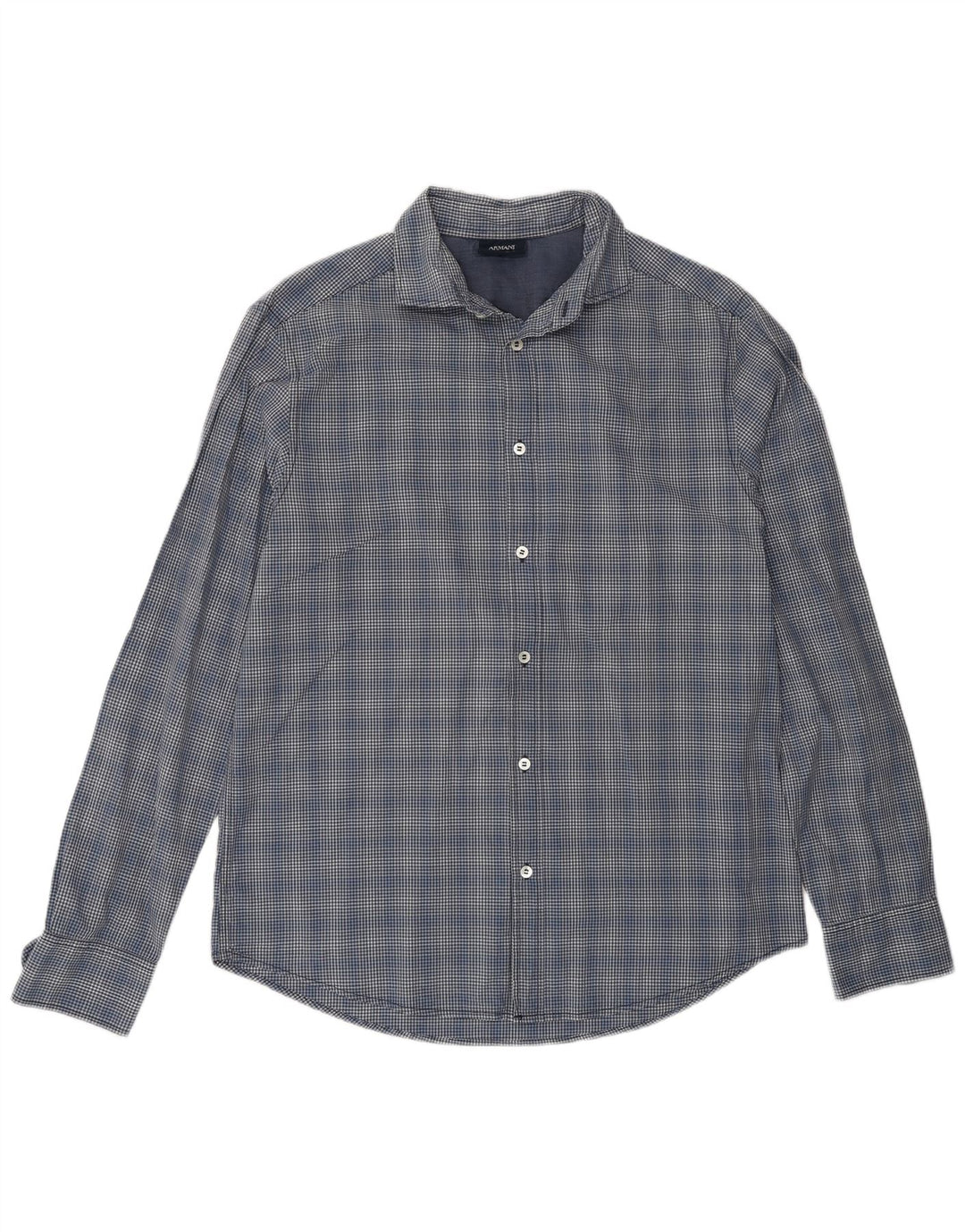 Camicia da uomo Armani Jeans XL a quadretti blu navy