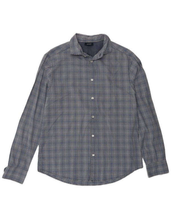 Camicia da uomo Armani Jeans XL a quadretti blu navy