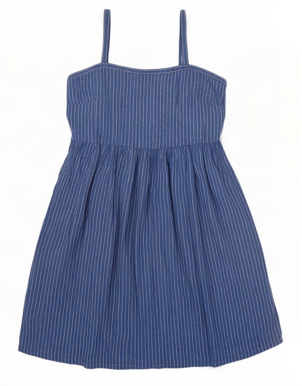 Vestito estivo da donna Marks & Spencer UK 22 3XL Lino a righe blu