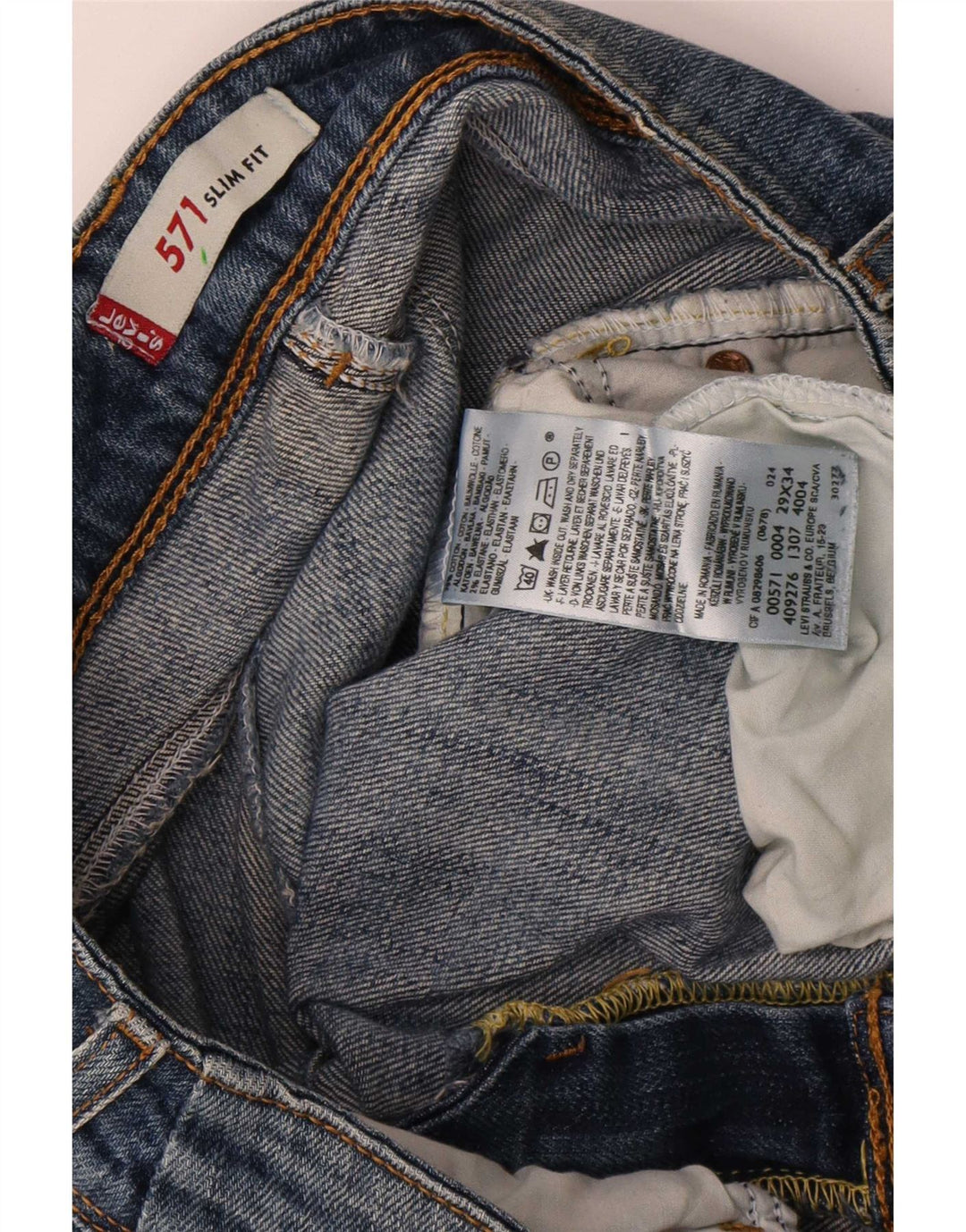 Jeans Levi's 571 Slim da donna W29 L30 in cotone blu