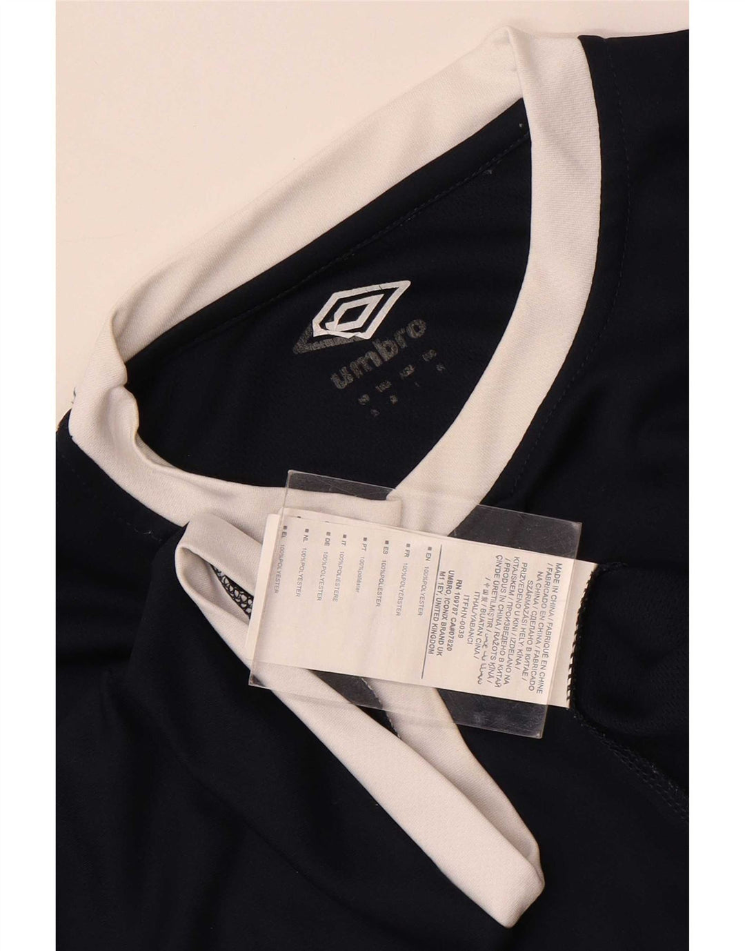 T-shirt da uomo Umbro Top Small blu navy in poliestere color block