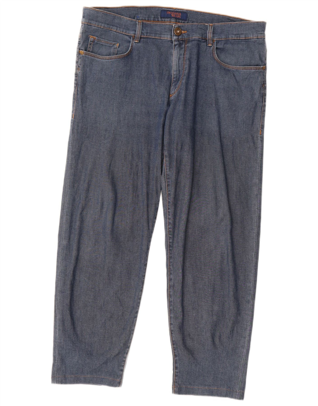 Jeans Straight Uomo Trussardi IT 52 XL W38 L28 Blu