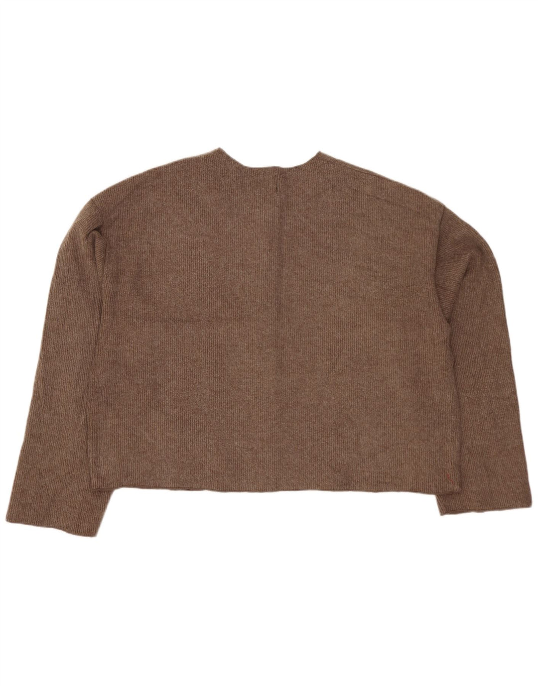 Maglione cardigan corto da donna Zara UK 18 XL poliestere marrone