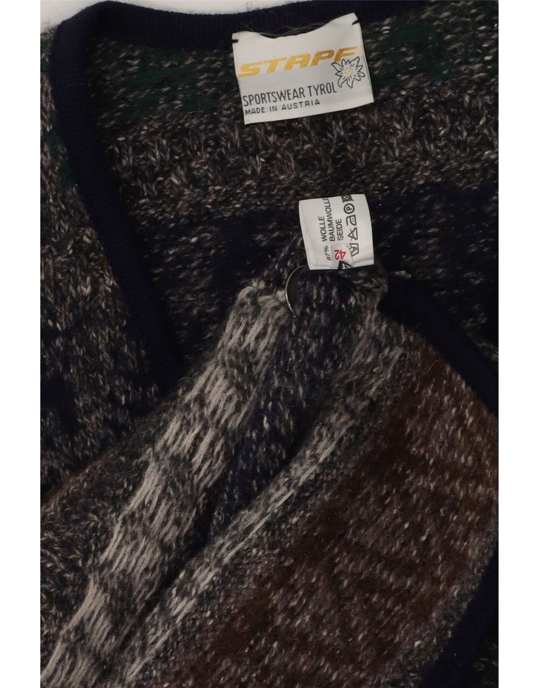 Maglione cardigan da donna Stapf EU 42 Large Fair Isle multicolore