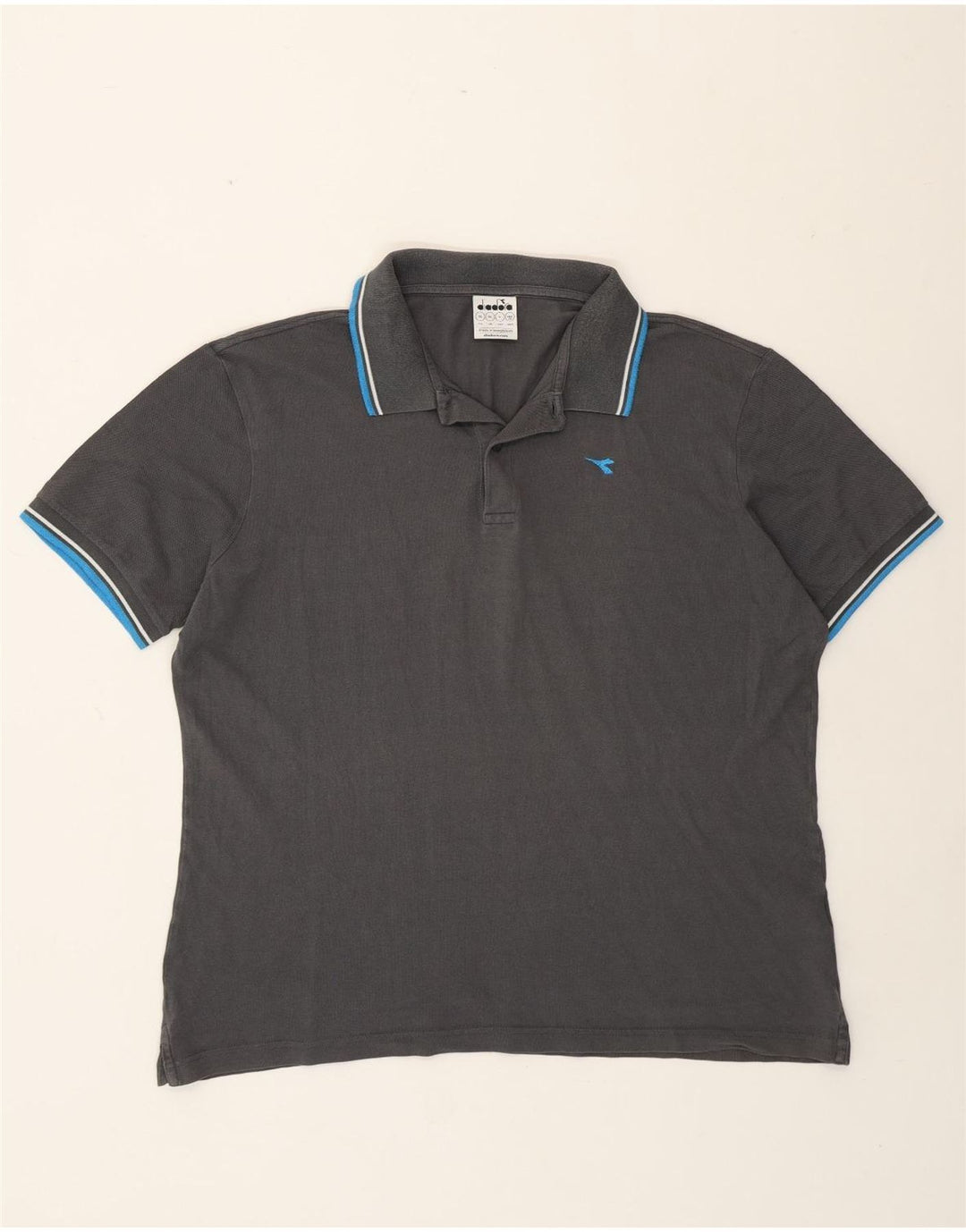 Polo Diadora Uomo XL Cotone Grigio