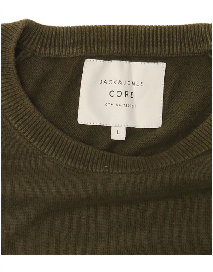 Jack & Jones Felpa da uomo Maglione Large Green Colourblock