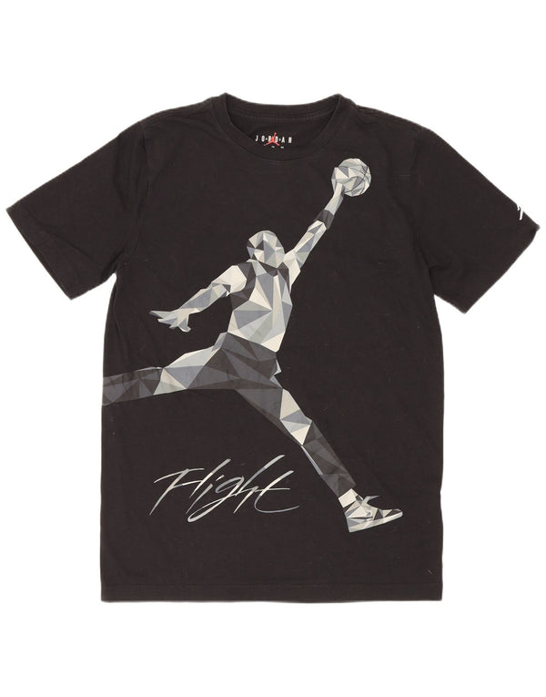 T-shirt grafica da ragazzo Jordan Top 13-14 anni XL in cotone nero