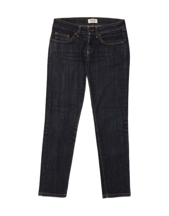 FIORUCCI Womens Slim Jeans W26 L26 Navy Blue Cotton Vintage Fiorucci and Second-Hand Fiorucci from Messina Hembry 