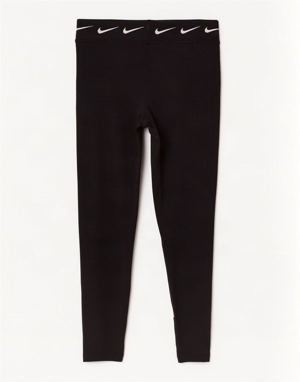 Leggings grafici da donna Nike UK 18 XL cotone nero