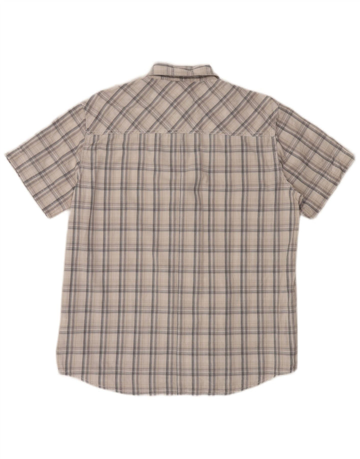 Camicia a maniche corte da uomo Wrangler in cotone a quadri bianco medio