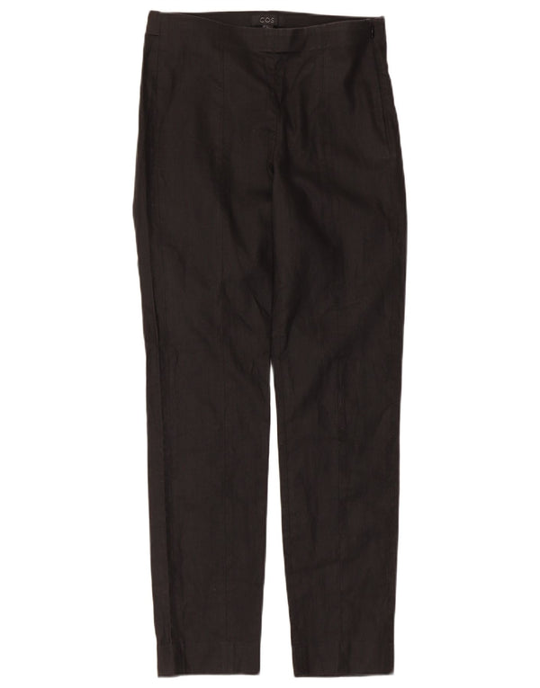 Pantaloni chino regolari dritti da donna Cos EU 34 XS W26 L26 cotone nero