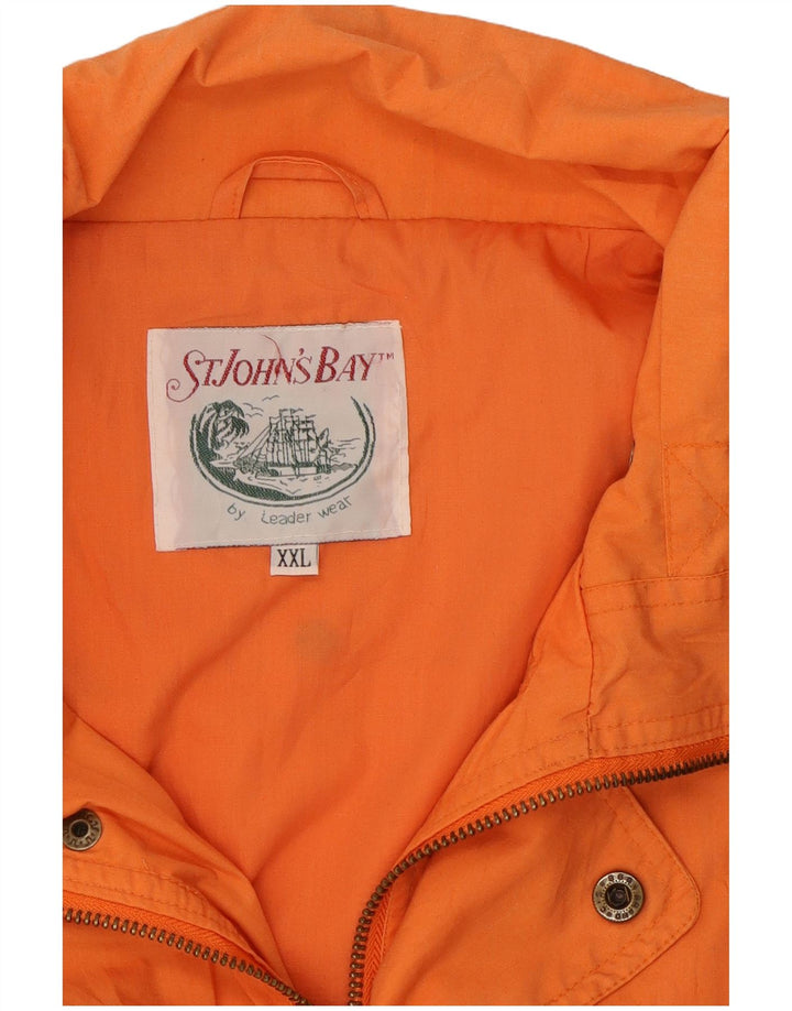 Giacca utilitaria oversize da uomo St John's Bay UK 44 2XL Poliestere arancione