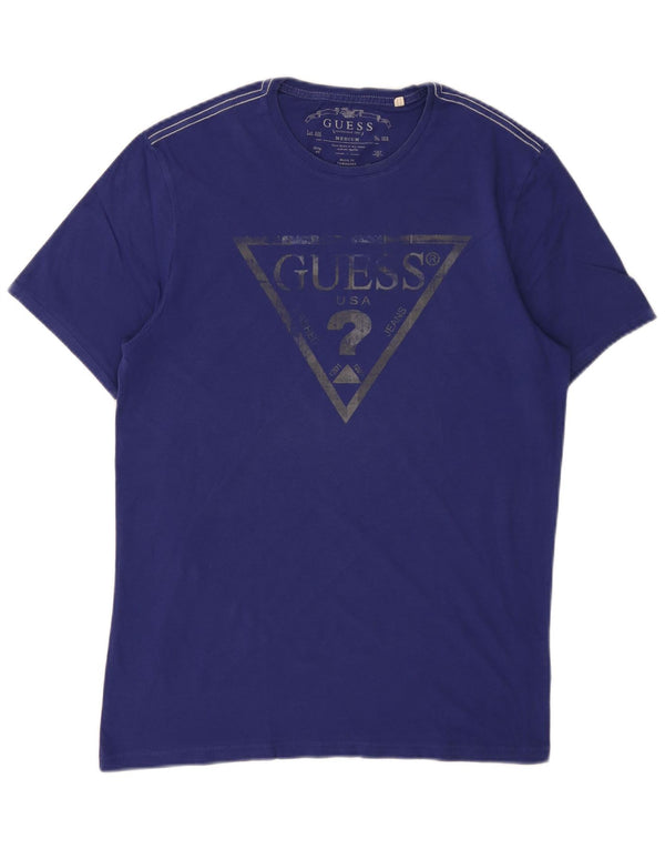 Guess T-shirt grafica da uomo Top in cotone viola medio