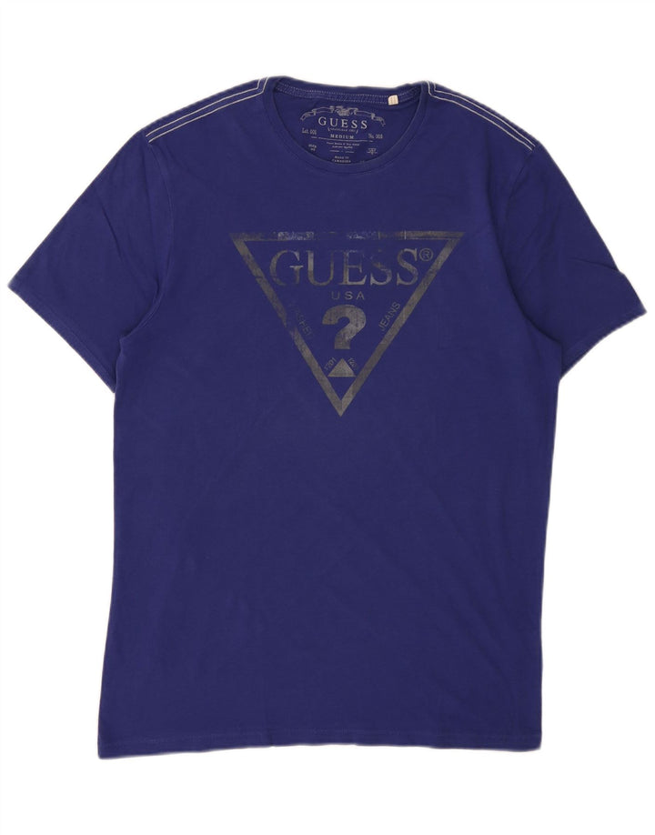 Guess T-shirt grafica da uomo Top in cotone viola medio