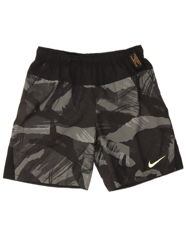 Pantaloncini sportivi Nike Dri Fit da uomo, grandi, in poliestere mimetico nero