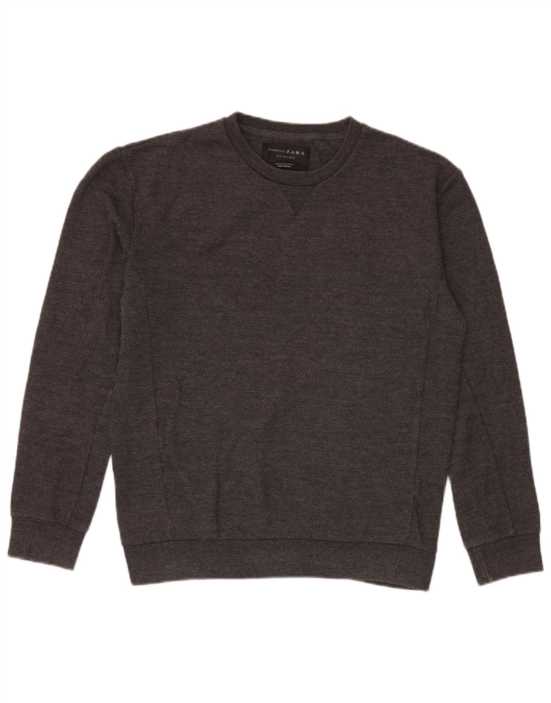Felpa Zara Da Uomo Maglione Grigio Medio
