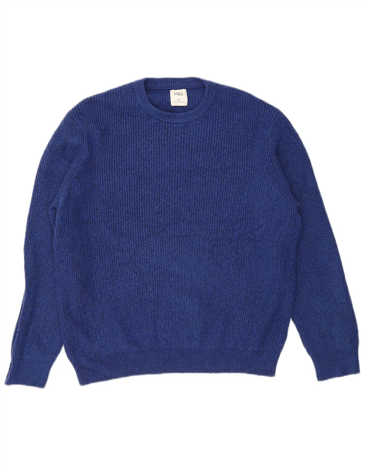 Maglione maglione girocollo oversize da donna Marks & Spencer UK 18 XL Blu