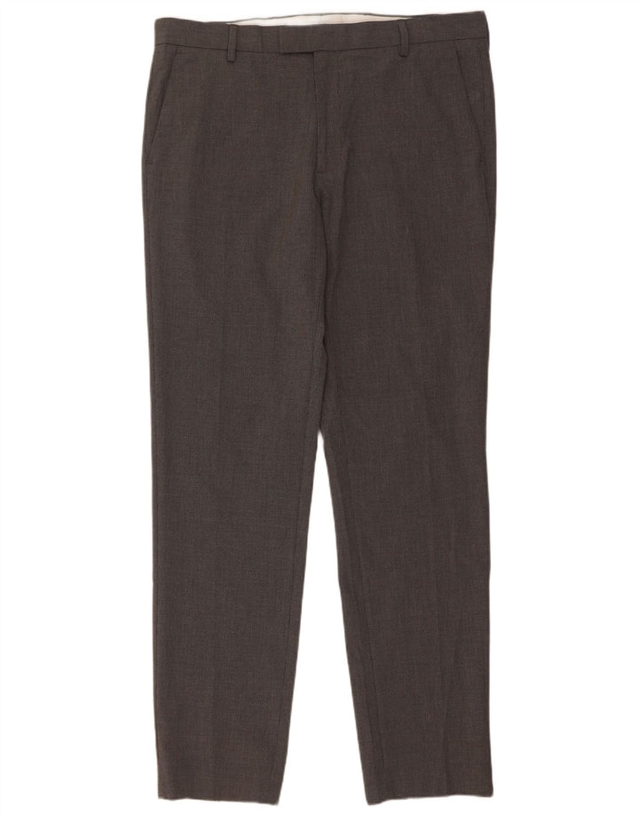 Pantaloni da abito slim da uomo Marks & Spencer W36 L33 Grigi