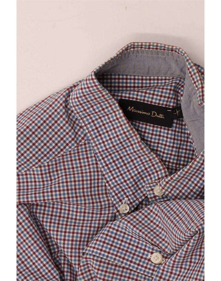 Camicia da uomo Massimo Dutti a quadri blu grandi