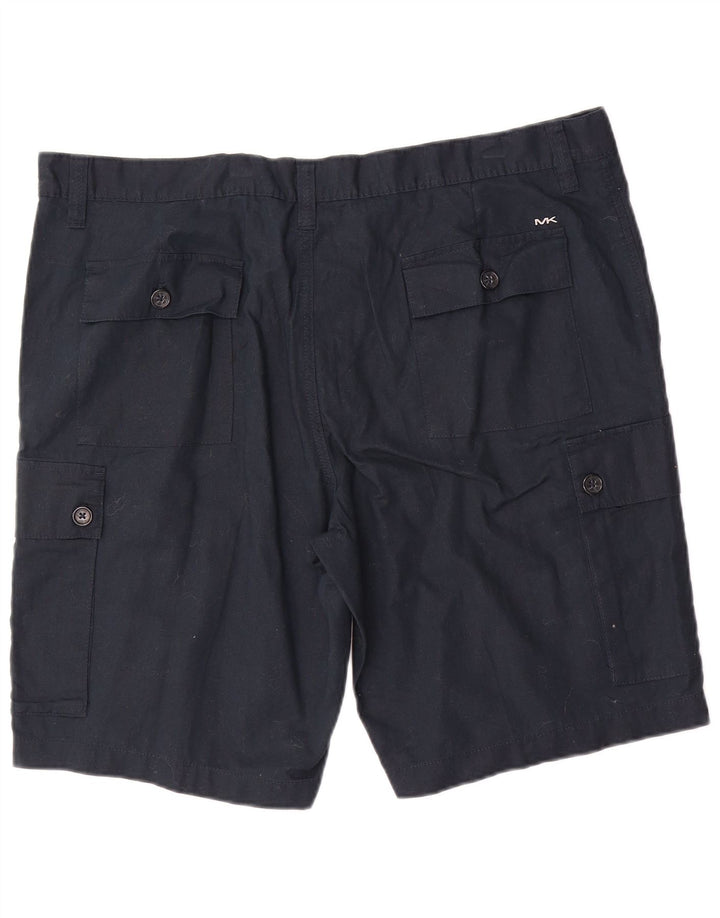 Pantaloncini cargo da uomo Michael Kors W40 XL Lino blu navy