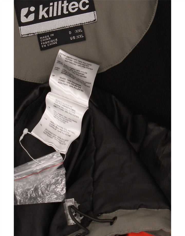 Giacca a vento con cappuccio da uomo KILLTEC UK 44 2XL Nylon color block grigio