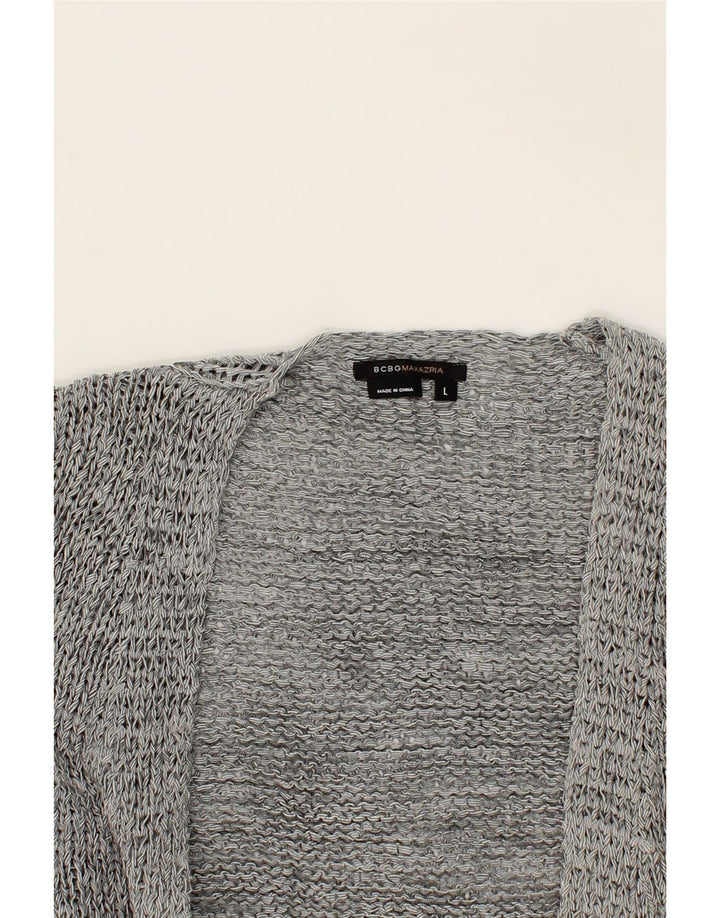 BCBGMAXAZRIA Womens Cardigan Sweater UK 16 Large Grey Acrylic Vintage BCBGMAXAZRIA and Second-Hand BCBGMAXAZRIA from Messina Hembry 