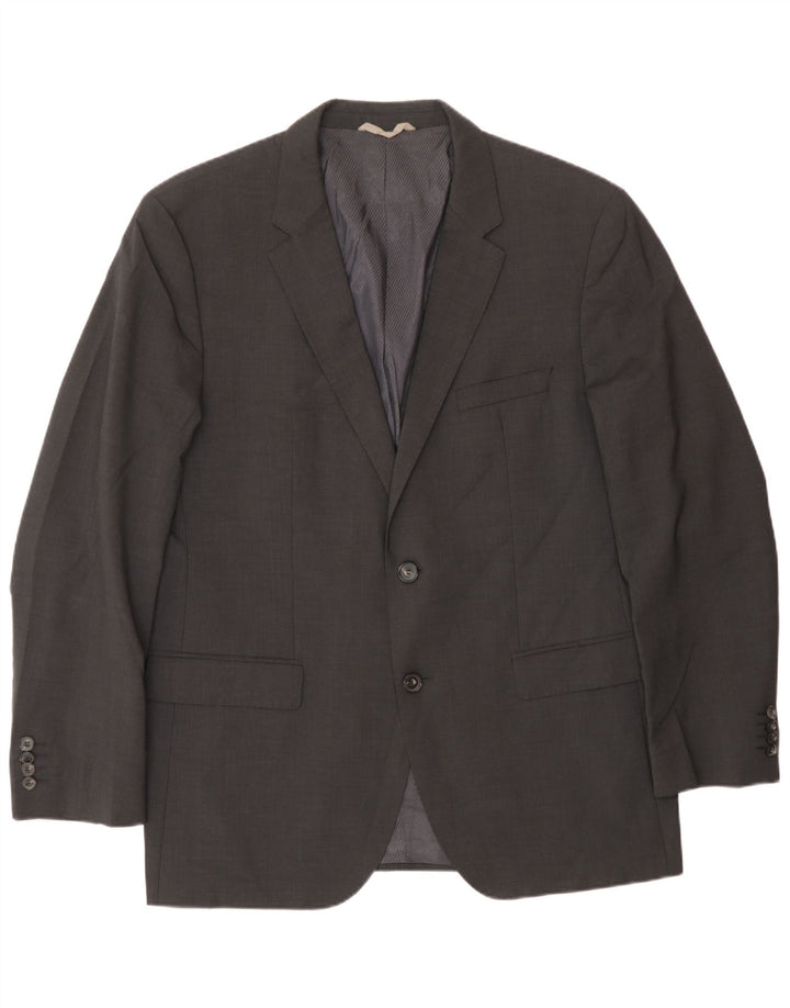 Giacca blazer da uomo a 2 bottoni Hugo Boss EU 52 XL lana grigia