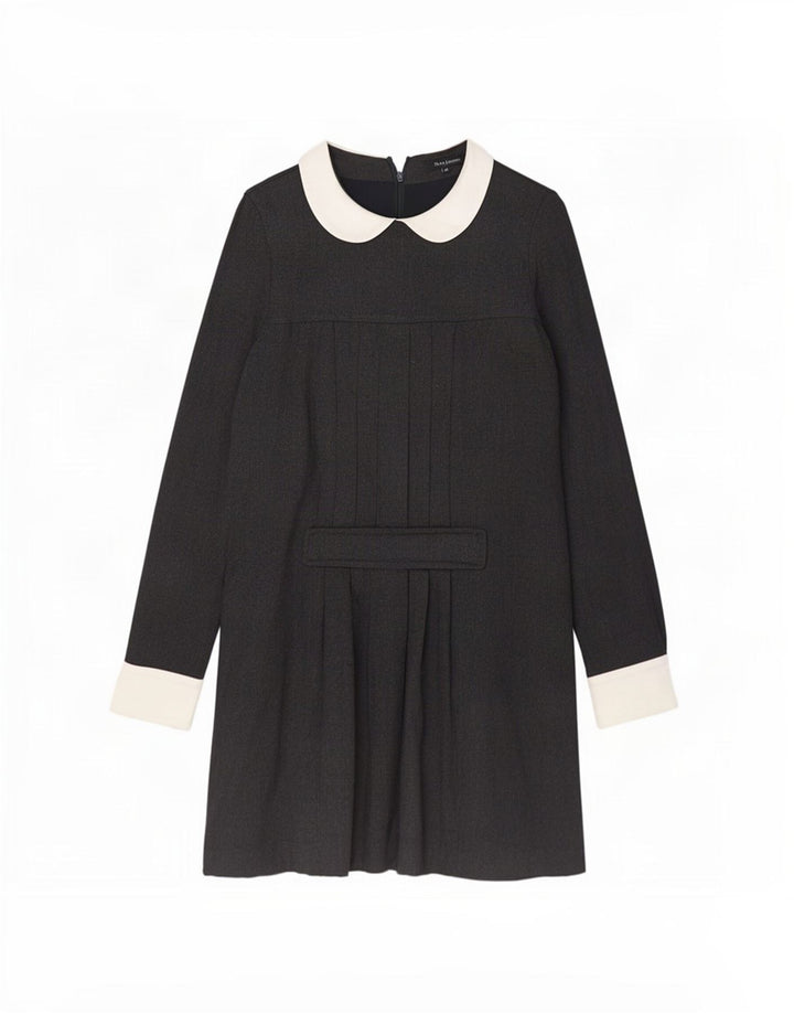 Abito a trapezio a maniche lunghe da donna Tara Jarmon IT 42 Lana grigio medio