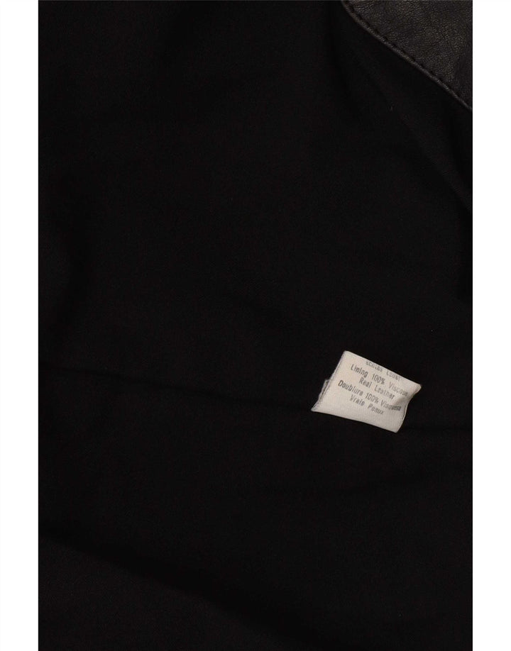 Cappotto in pelle da uomo Settore UK 42 XL Nero