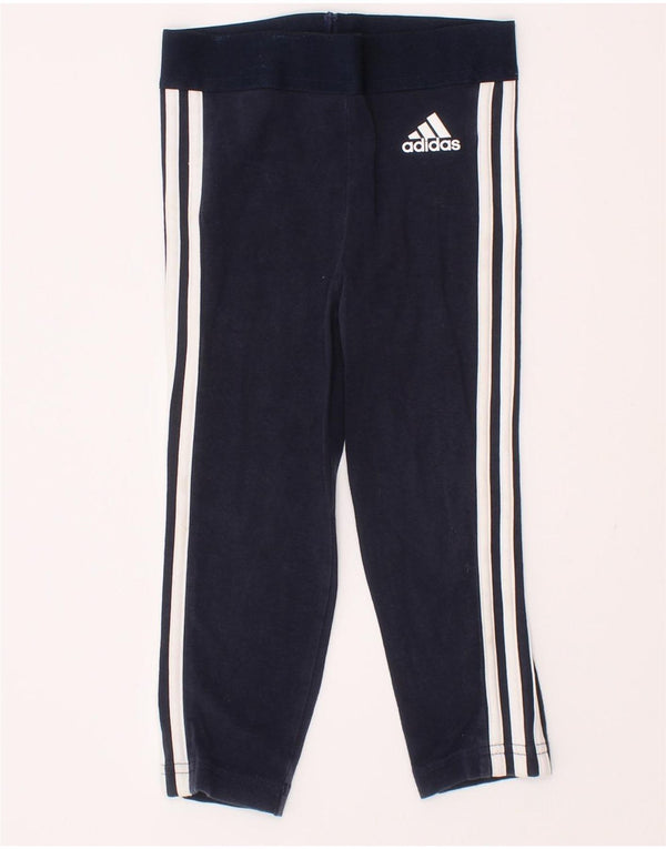 Pantaloni della tuta da bambino Adidas da bambino 18-24 mesi in cotone blu navy