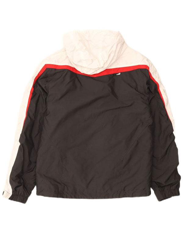Giacca a vento con cappuccio da uomo Wed Ze UK 36 Small Black Colourblock