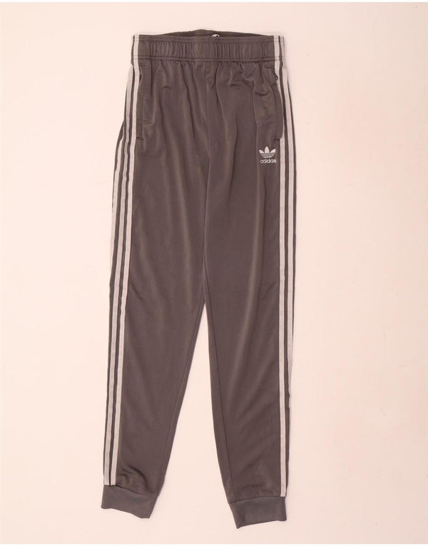 Adidas Boys Tracksuit Trousers Joggers 15-16 Years Grey Polyester