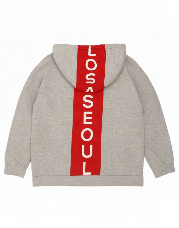 Felpa con cappuccio grafica Zara da donna Trafaluc UK 14 Blocco colore grigio medio