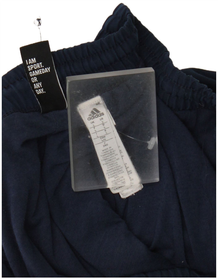 Pantaloni da tuta da uomo Adidas Joggers grandi in poliestere blu navy