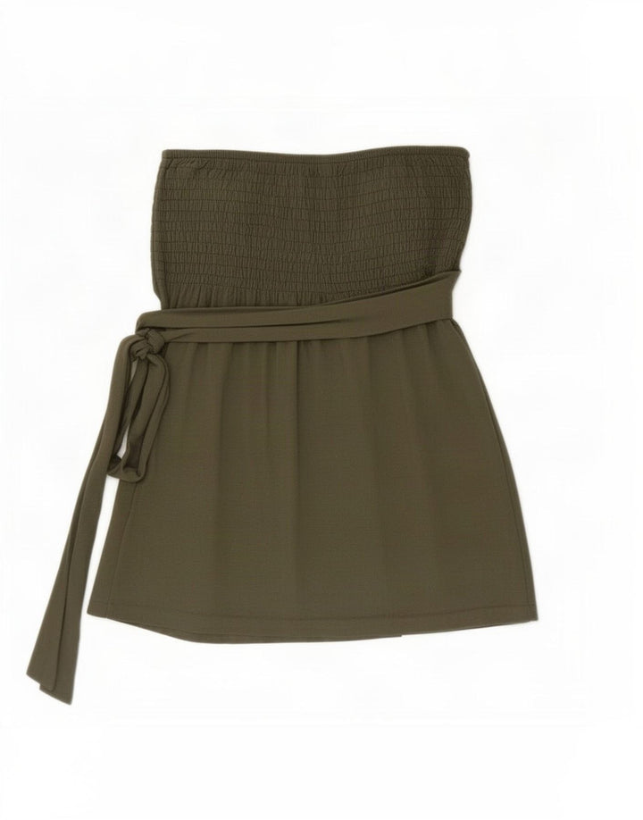 Top senza spalline da donna Benetton UK 6 XS Cachi