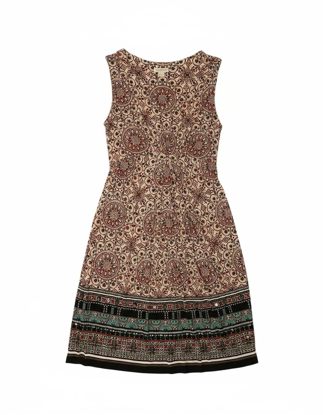 MONSOON Womens Sleeveless A-Line Dress UK 14 Medium Multicoloured Paisley