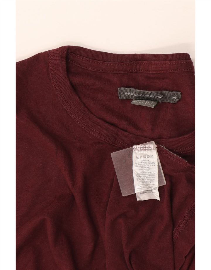 T-shirt da uomo French Connection Top in cotone bordeaux medio