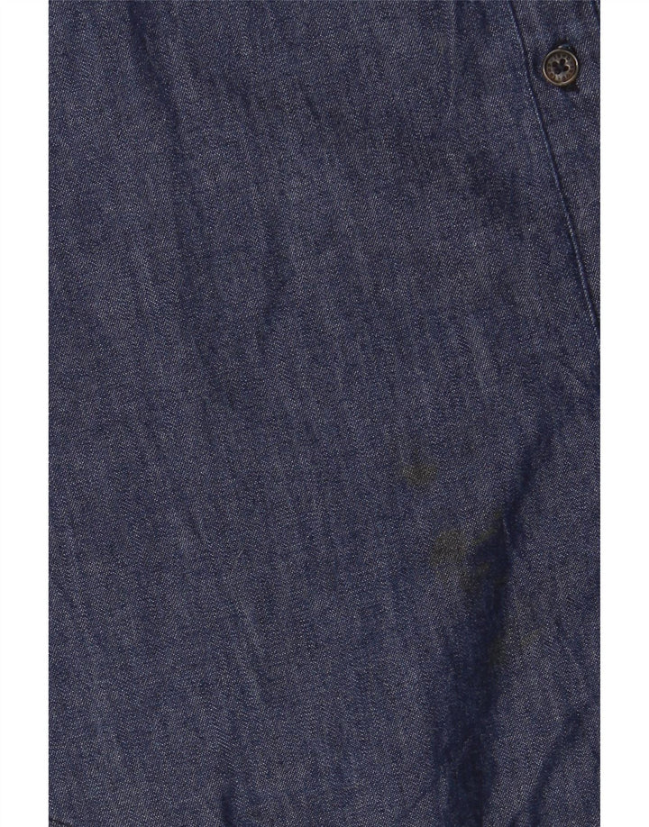 Camicia di jeans da donna IZOD UK 10 piccola in cotone blu navy