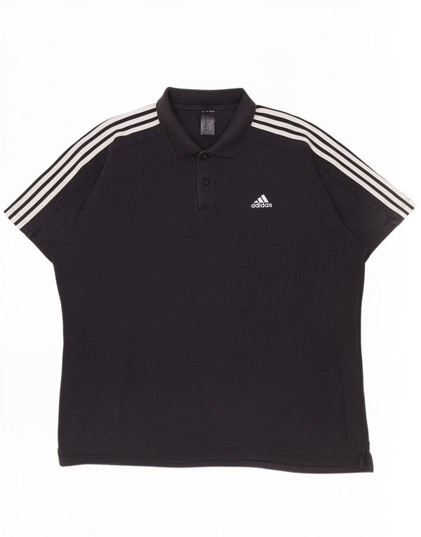 Polo Adidas da uomo 2XL in cotone nero