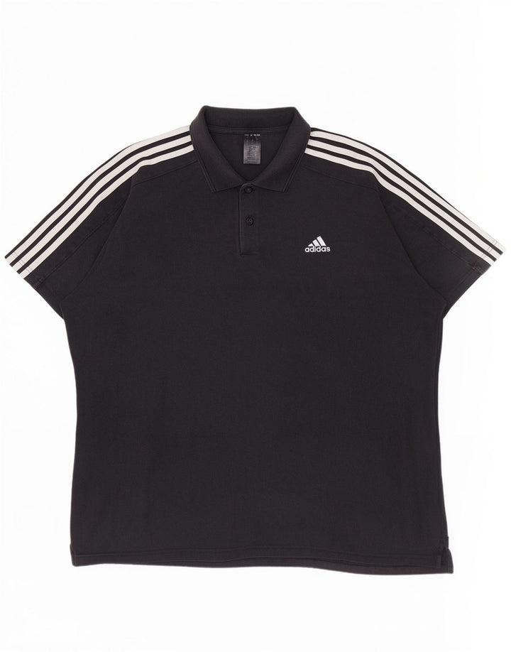 Polo Adidas da uomo 2XL in cotone nero