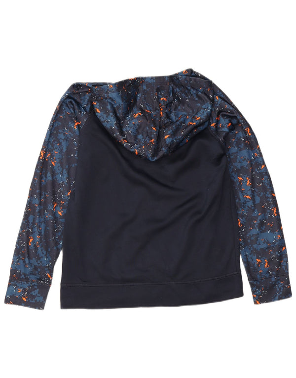 Felpa con cappuccio da ragazzo Puma 14-15 anni Large in poliestere mimetico blu navy