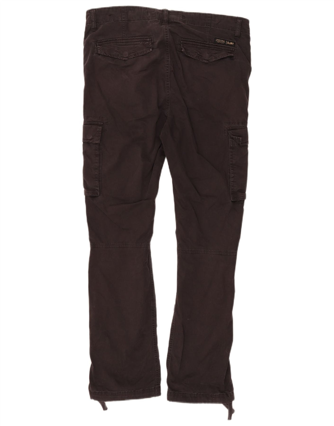 Pantaloni cargo dritti da uomo Superdry W32 L29 cotone nero