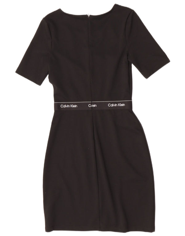 Abito tubino grafico da donna Calvin Klein EU 34 XS poliestere nero