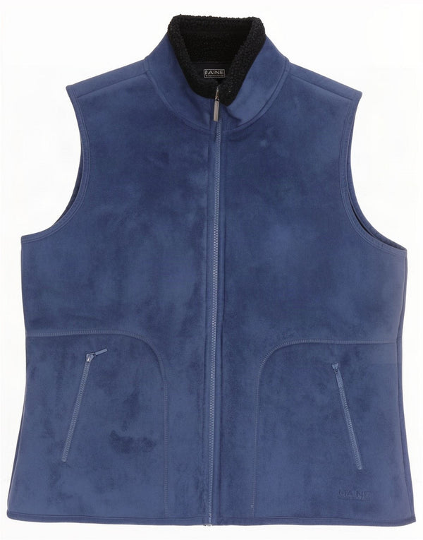 Maine Gilet Sherpa da donna UK 16 grande Blu