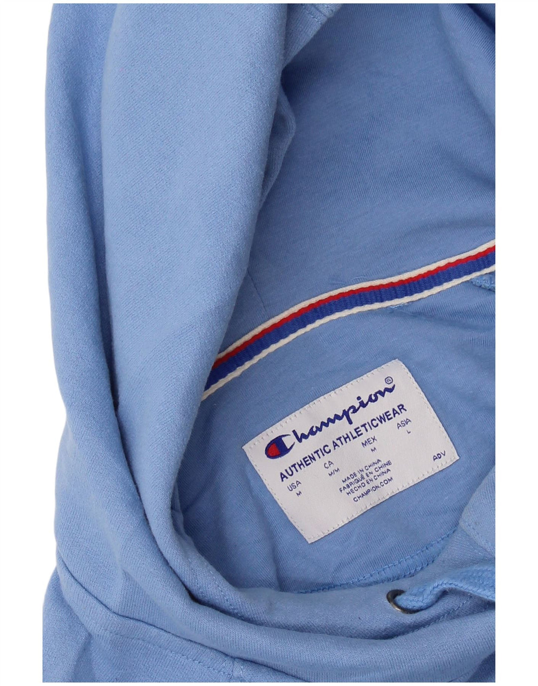 Maglione con cappuccio grafico da uomo Champion Blu medio