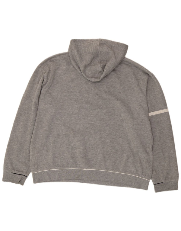 Felpa con cappuccio grafica da uomo Reebok XL in poliestere chiazzato grigio