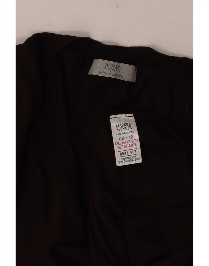 Maglione maglione con scollo a barca da donna Marks & Spencer UK 12 Marrone medio